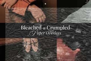 Bleached and Crumpled Paper Overlays