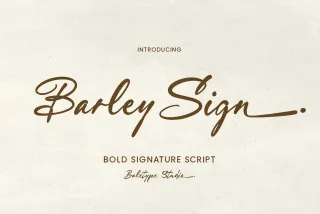 Barley Sign - Bold Signature Script Font