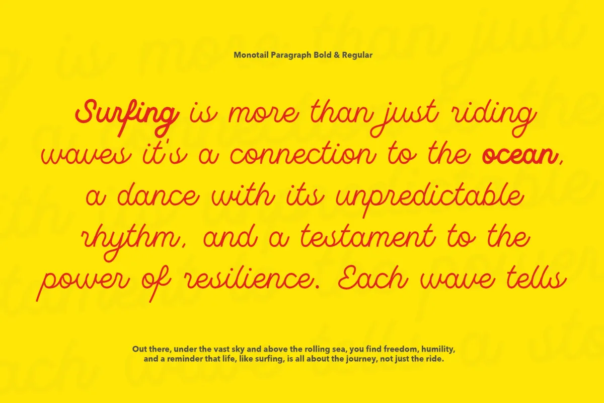 Monotail Script - Monoline Script Font Family