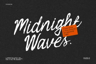 Midnight Waves - Handwritten Script Font