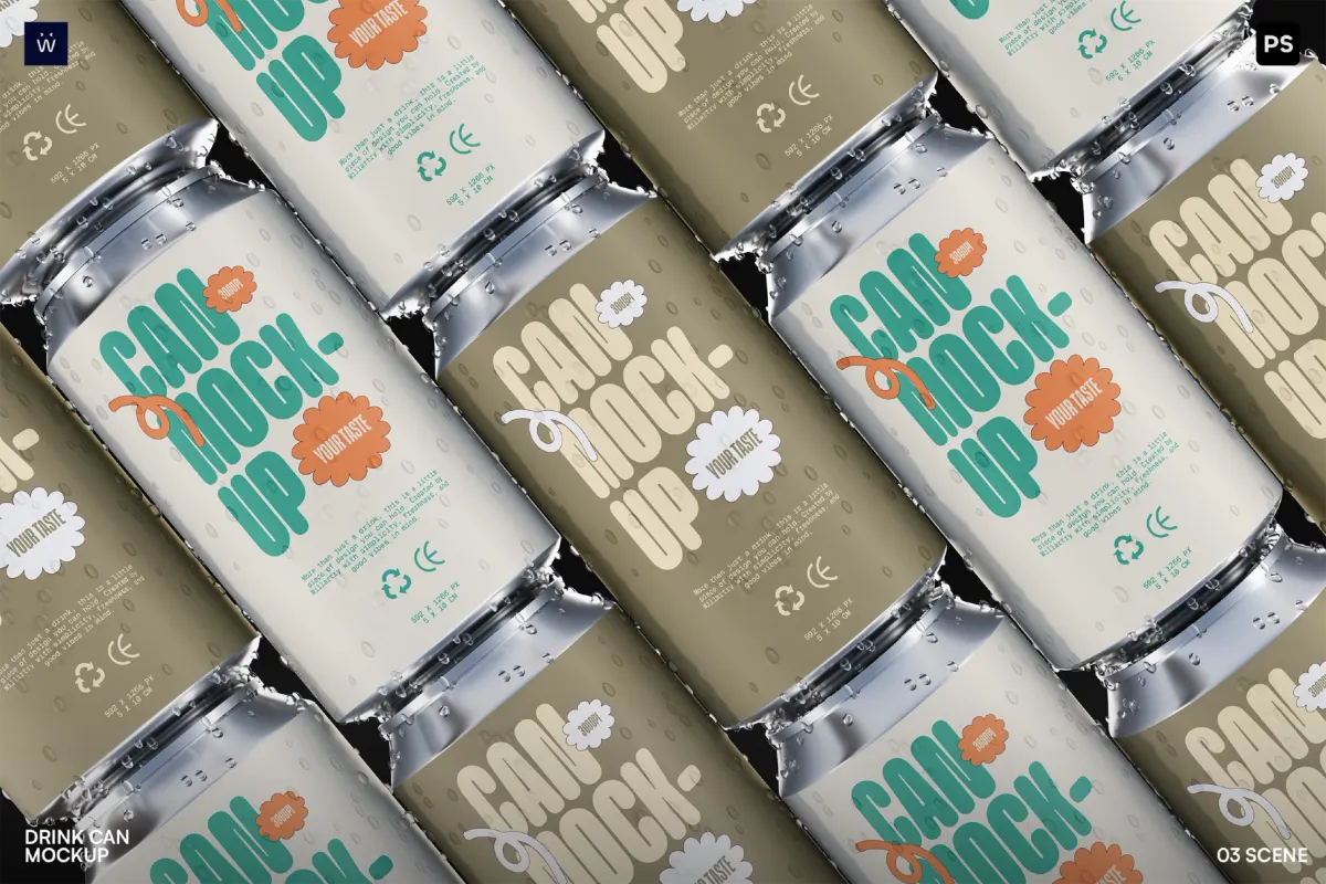 Drink Can Packaging Mockup