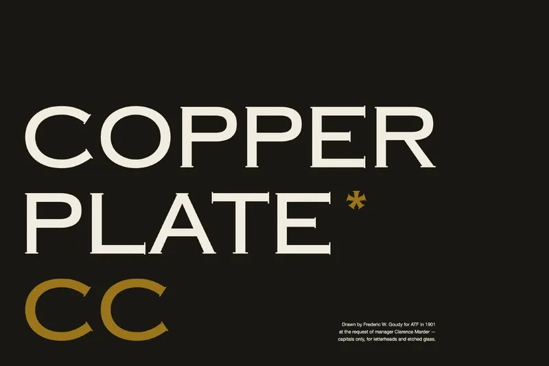 Copperplate CC - Free Engraved Font