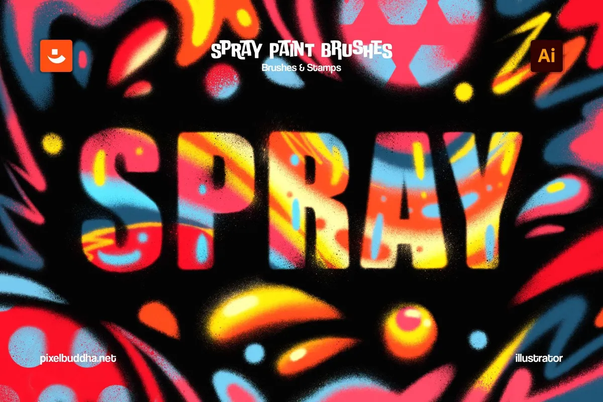 Spray Paint Illustrator Brushes