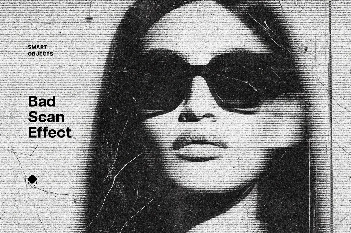 Bad Smudged Scan Photo Effect