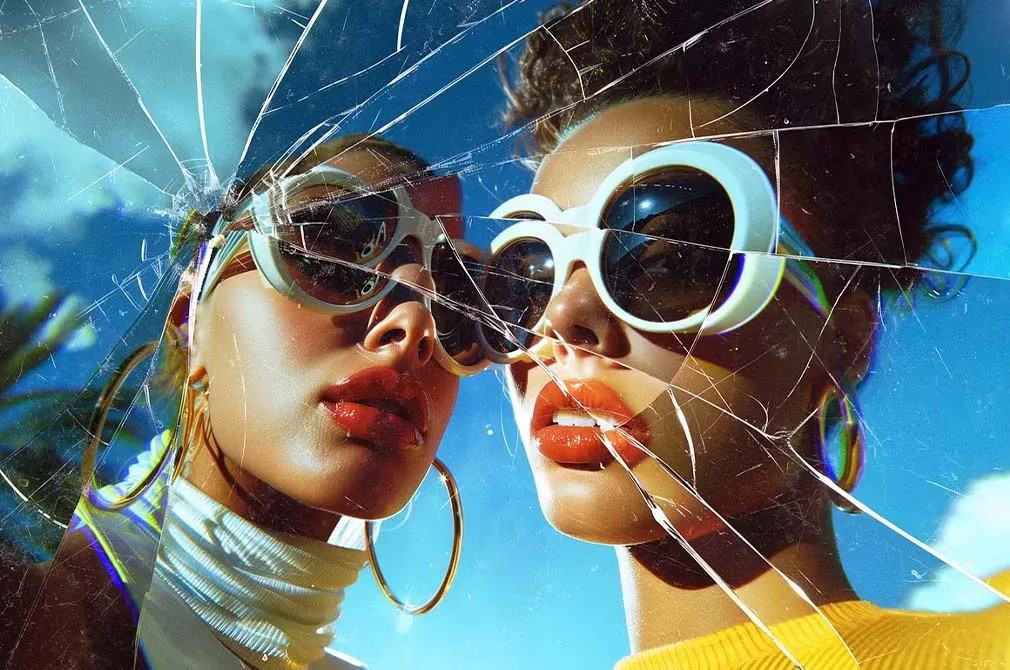Broken Glass Pieces Photo Effect