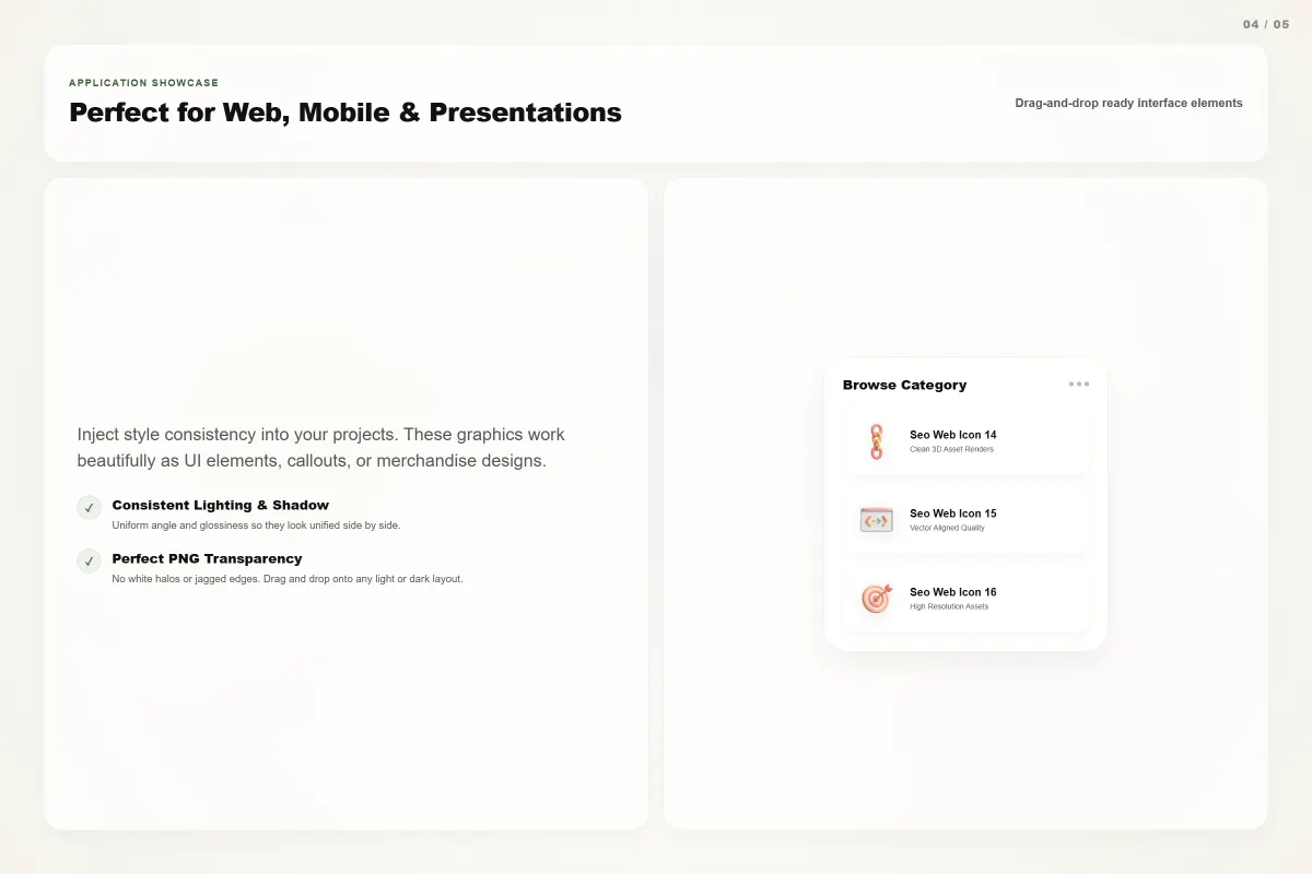 3D SEO & Web Icons