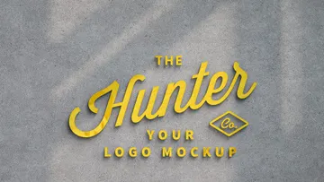 Yellow Glowing Sign Mockup