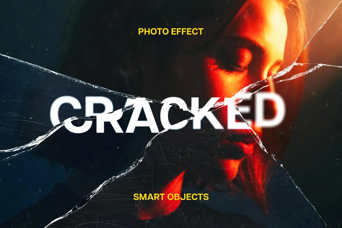 Cracked Glass Photo Effect