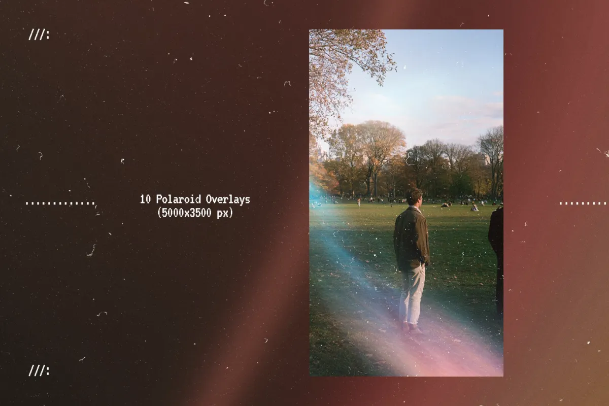Polaroid Light Leaks Overlays