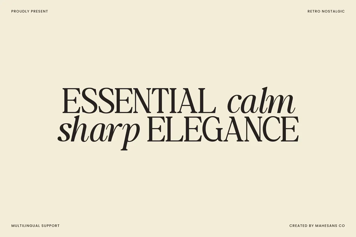Snuffle Solstice — Elegant Retro Serif Font Duo