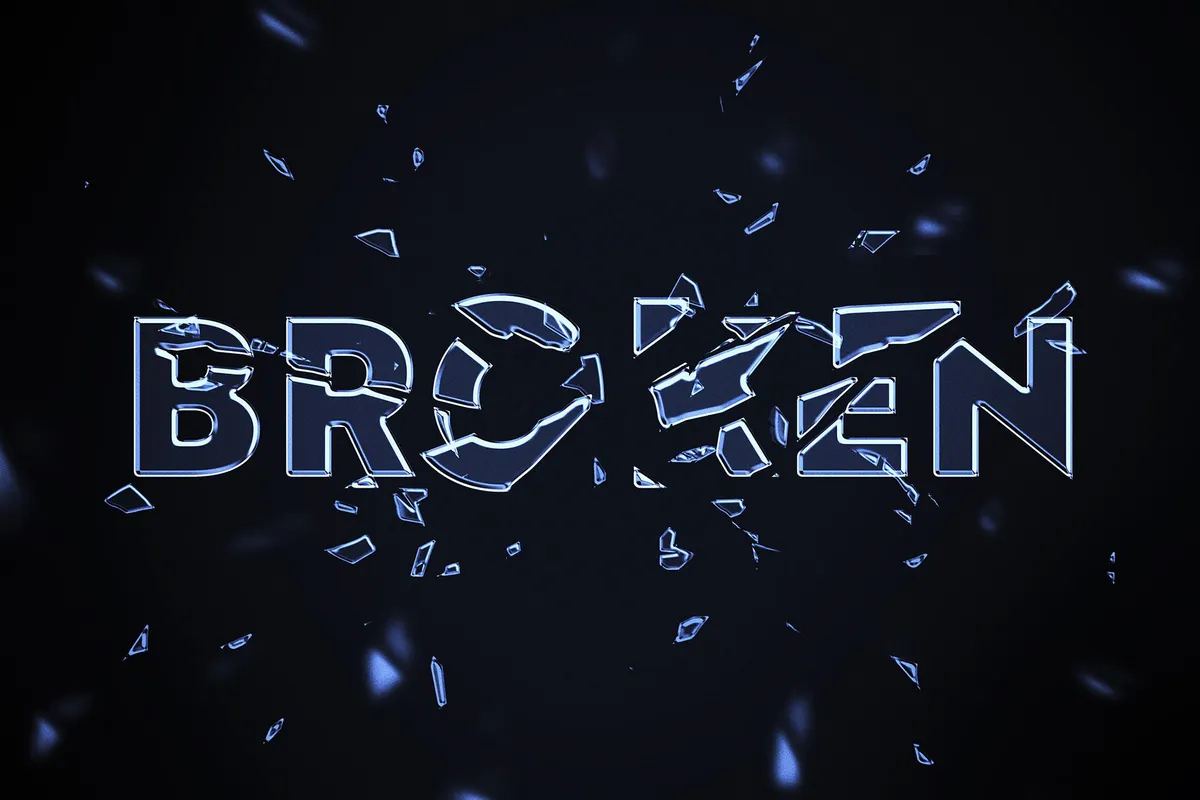 Smashed Glass Text Effect