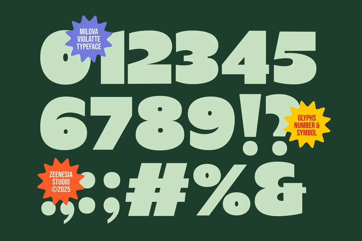 Milova Violatte - Bold Sans & Script Font Duo