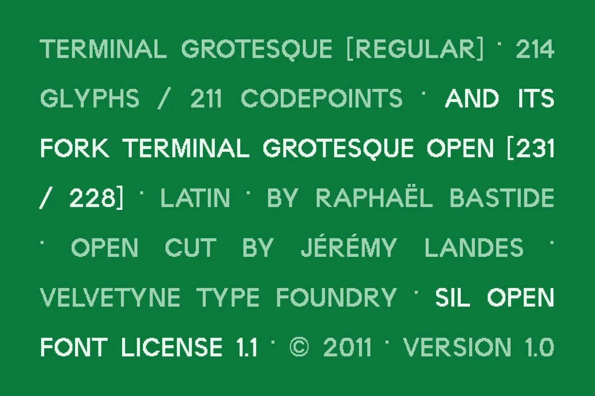 Terminal Grotesque - Free Terminal Font
