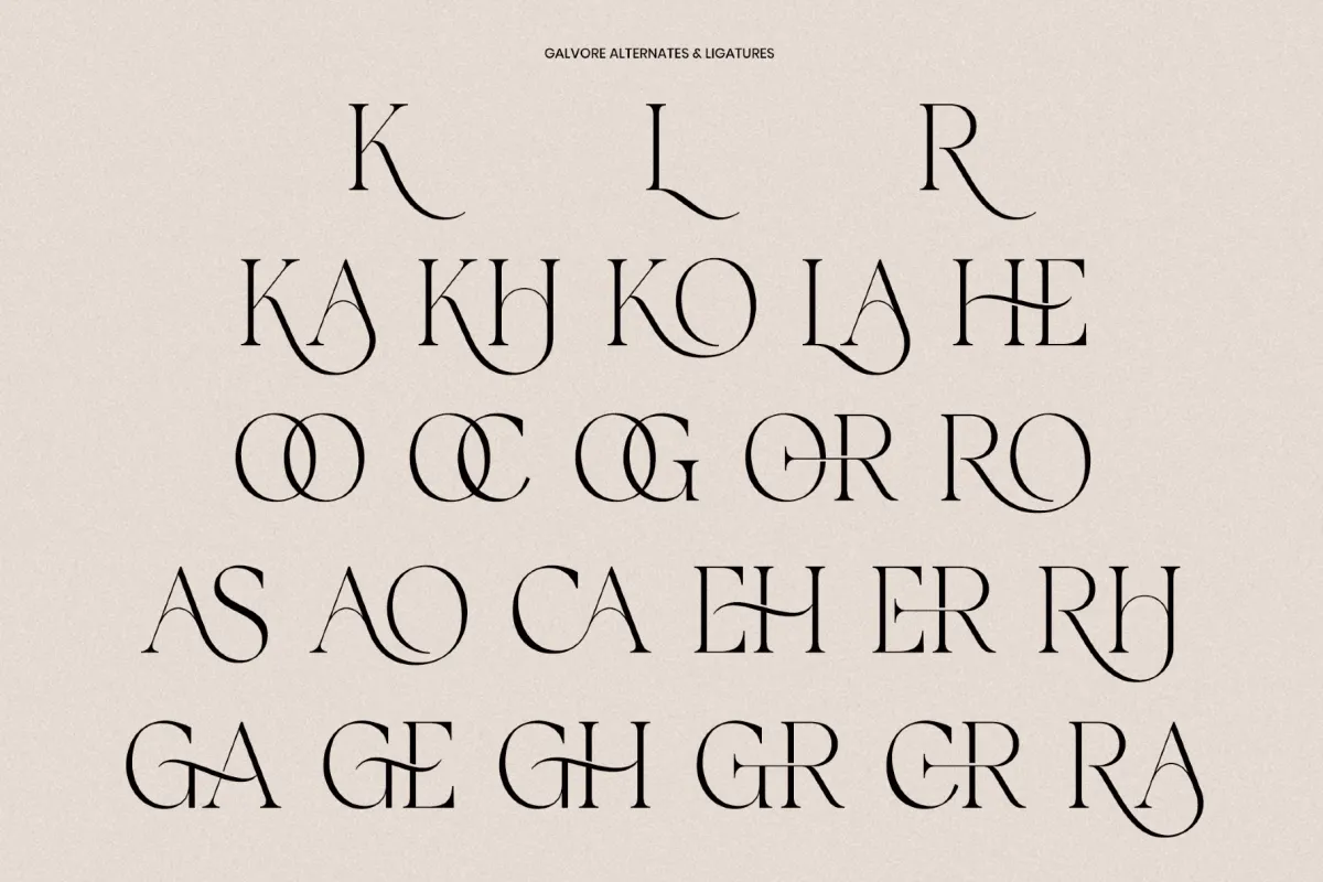 Galvore - Luxury Ligature Serif Font