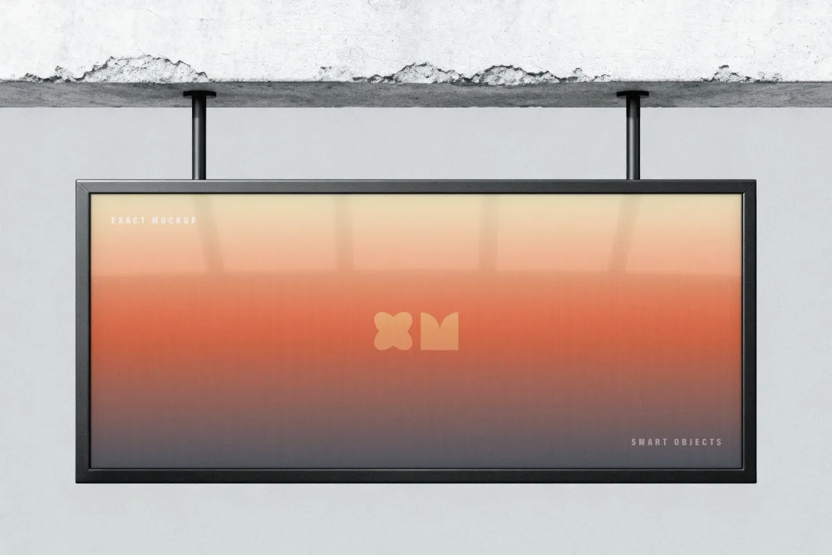 Minimalist Industrial Screen Mockup