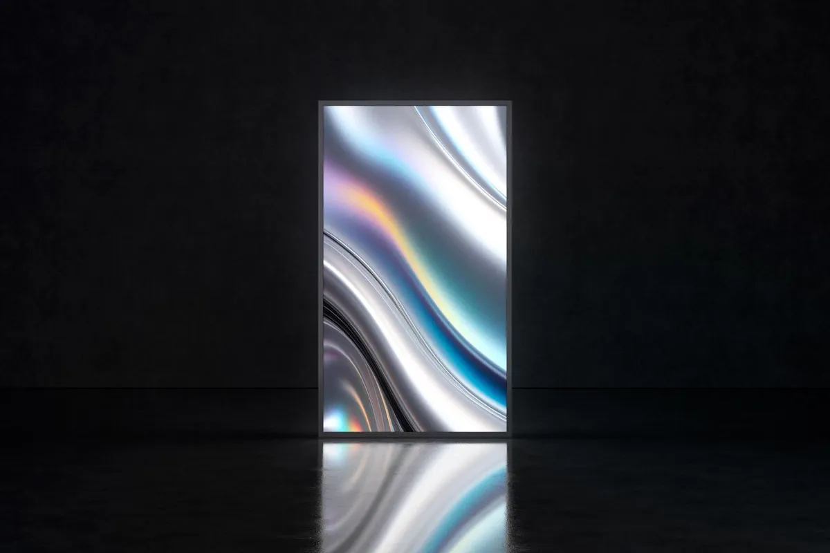 Glowing Vertical 9:16 Screen Mockup