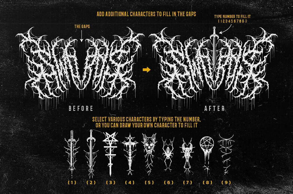 GOATHAM Death Metal Font
