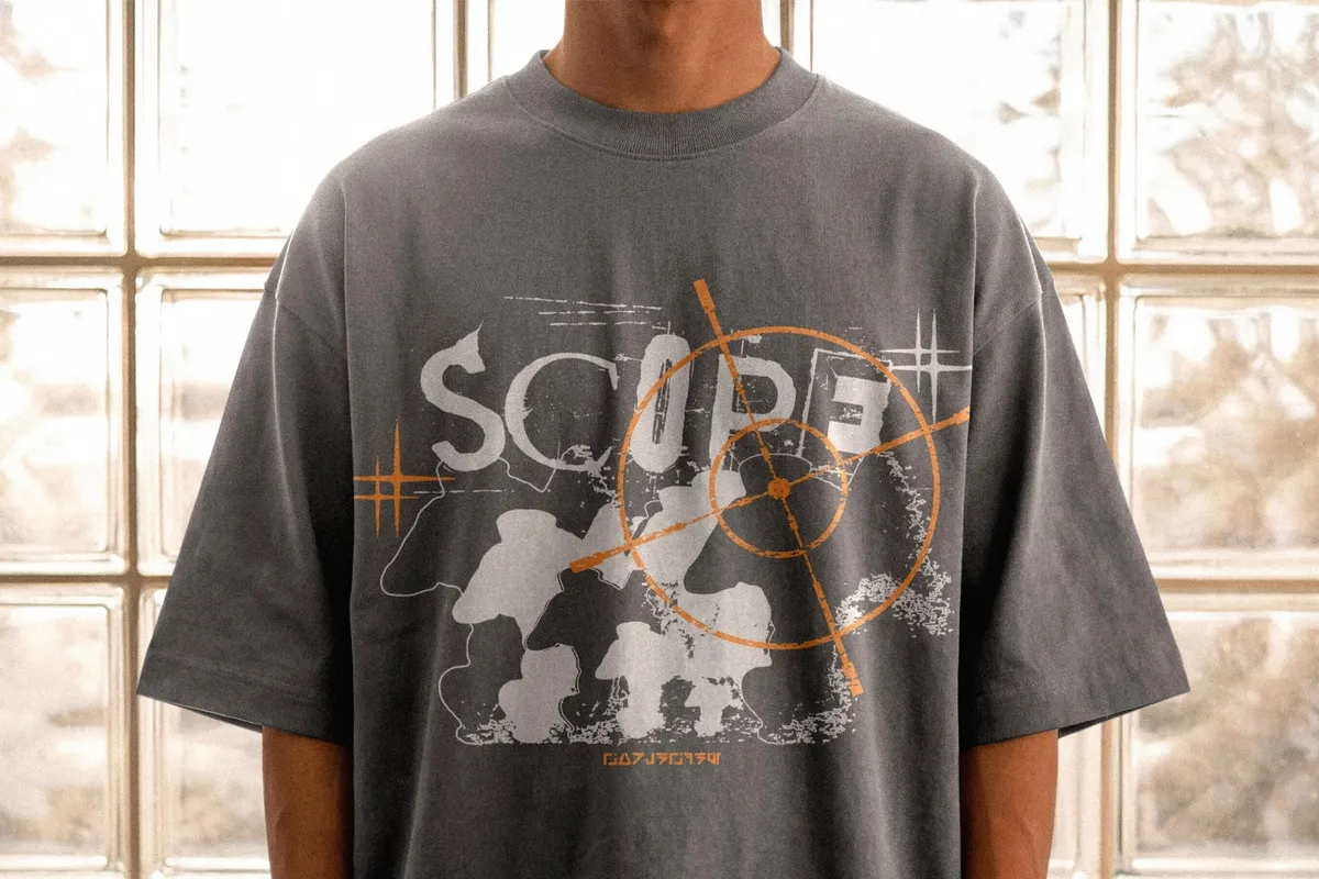 T-Shirt Mockup with Glass Blocks