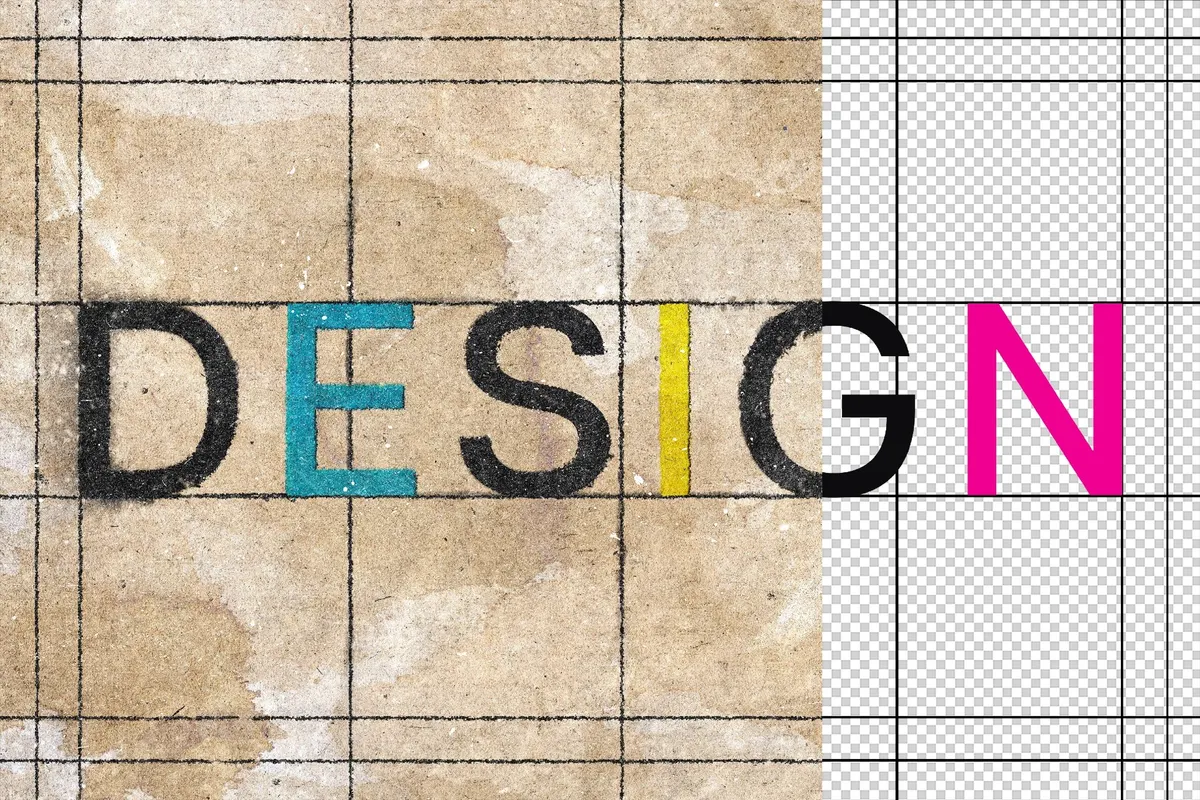 Inked Kraft Stamp Text Effect