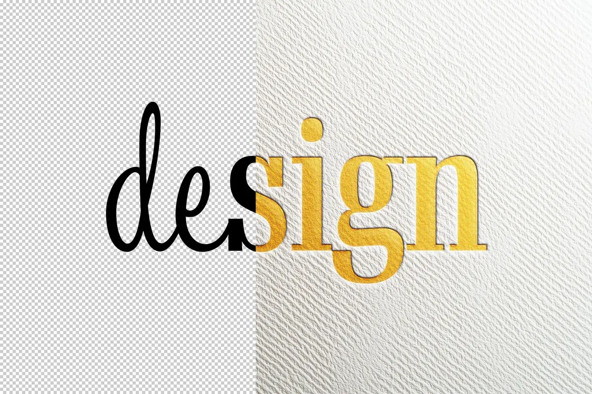 Pressed Gold Foil Logo Mockup
