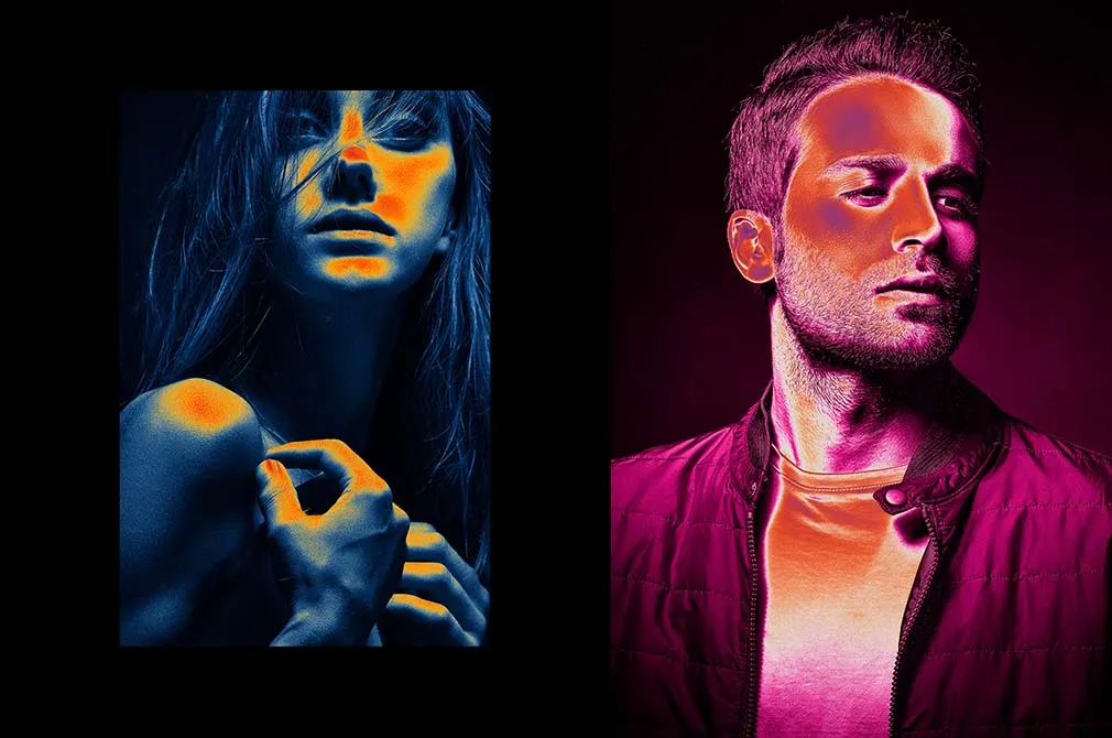 Heat Map Poster Photo Effect