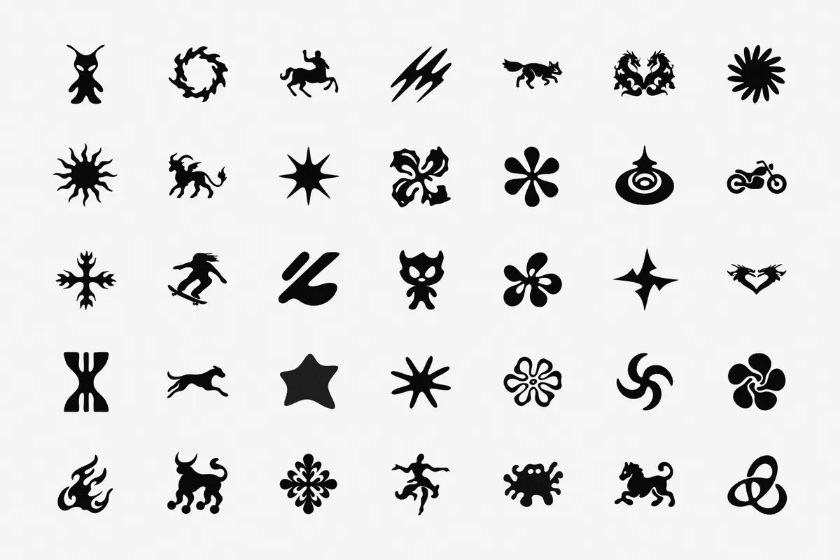 Urban Glyphs. 35 Creature Symbols & Logo Marks