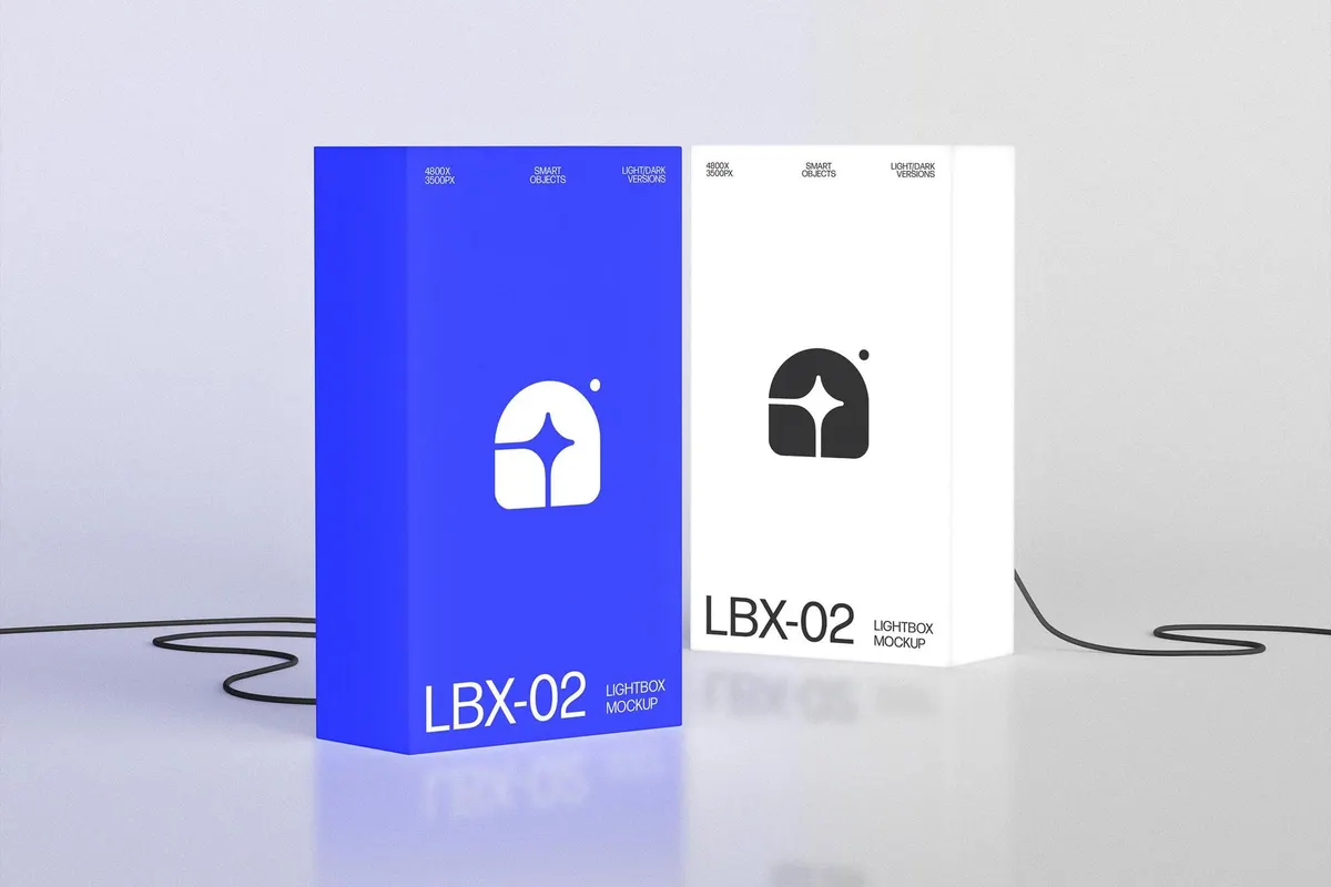 Frameless Lightbox Signage Mockups
