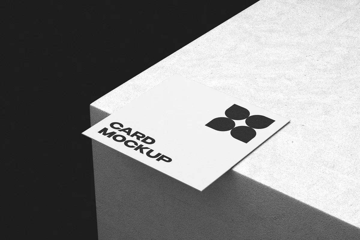 Minimalist Square Card Mockup