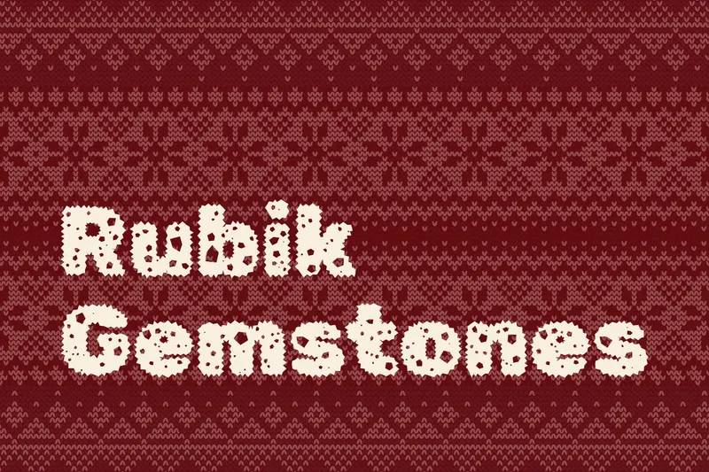 Rubik Gemstones — Free Winter Display Font