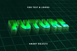 Retrowave Mesh Text Effect
