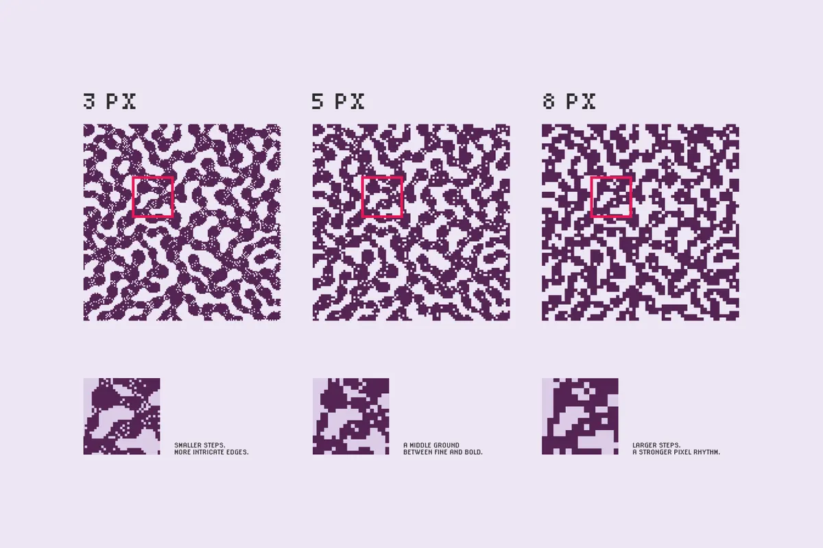 Micro Matter. Pixel Organic Vector Textures