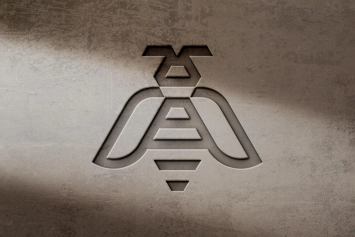 Stone Sign Logo Mockup