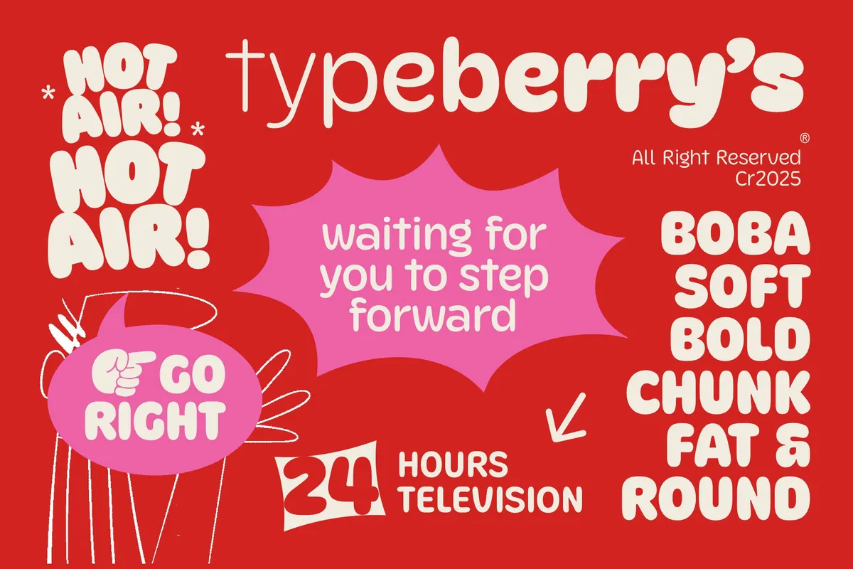Boba - Soft Rounded Playful Display Font Family