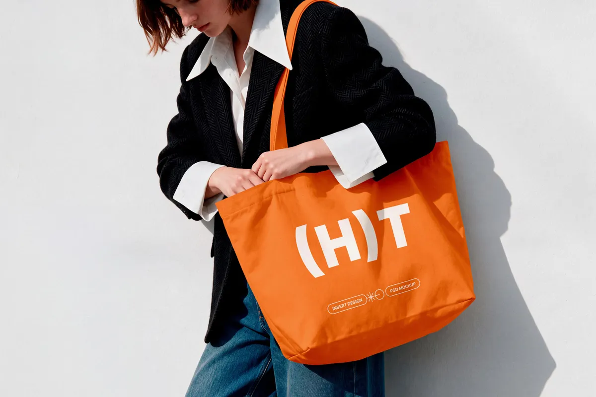Structured Tote Bag Mockup