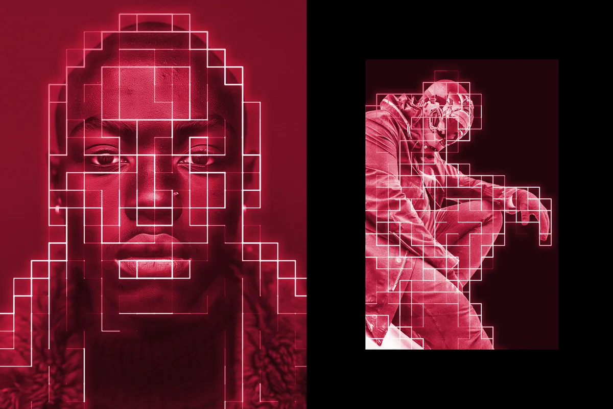 Red Sci-Fi Matrix Photo Effect