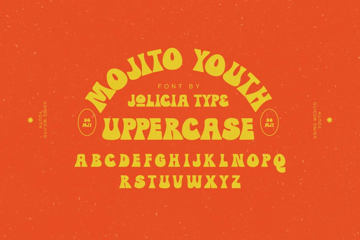 Mojito Youth - Vintage Groovy Display Font