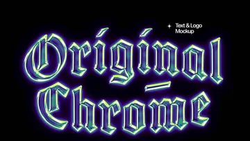 Glass Chrome Text Effect