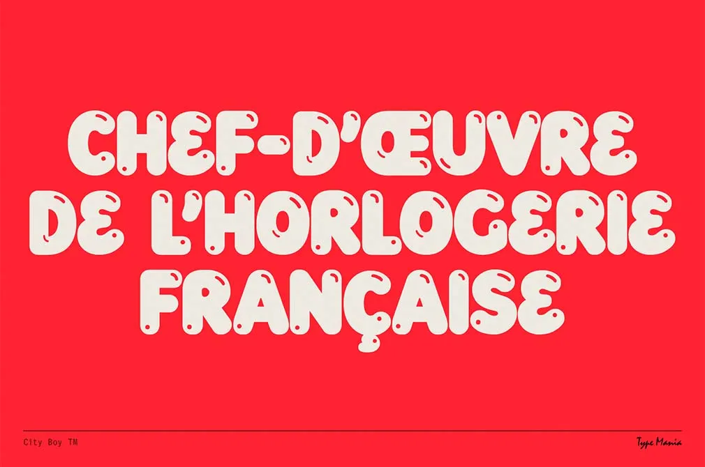 City Boy TM — Bubbly Display Font