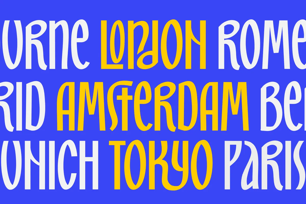 Mandiora - Stacked Ligature Display Font