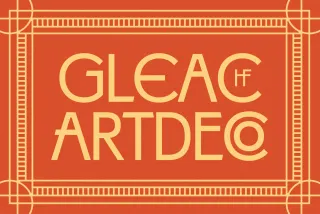 Gleac HF – Art Deco Display Font (4 Styles)