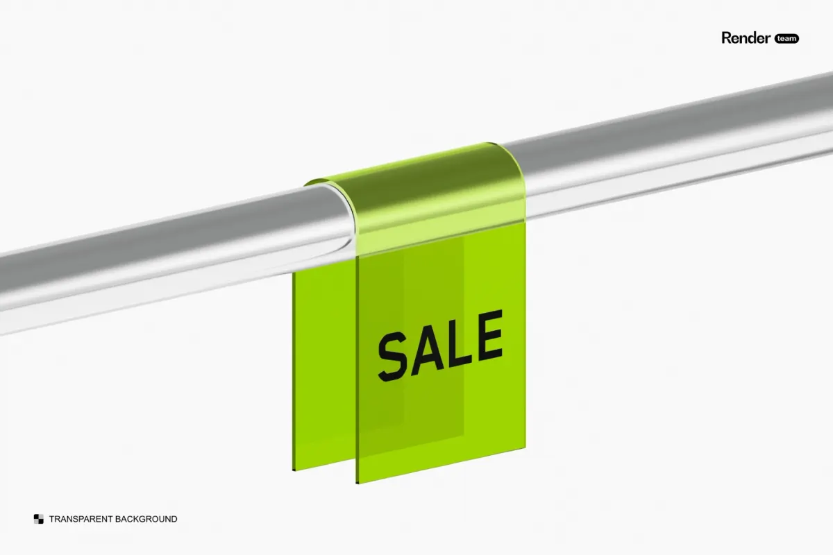 Hanging Sale Tag Mockup