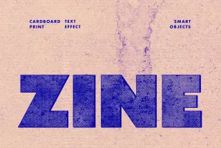 Cardboard Print Halftone Effect