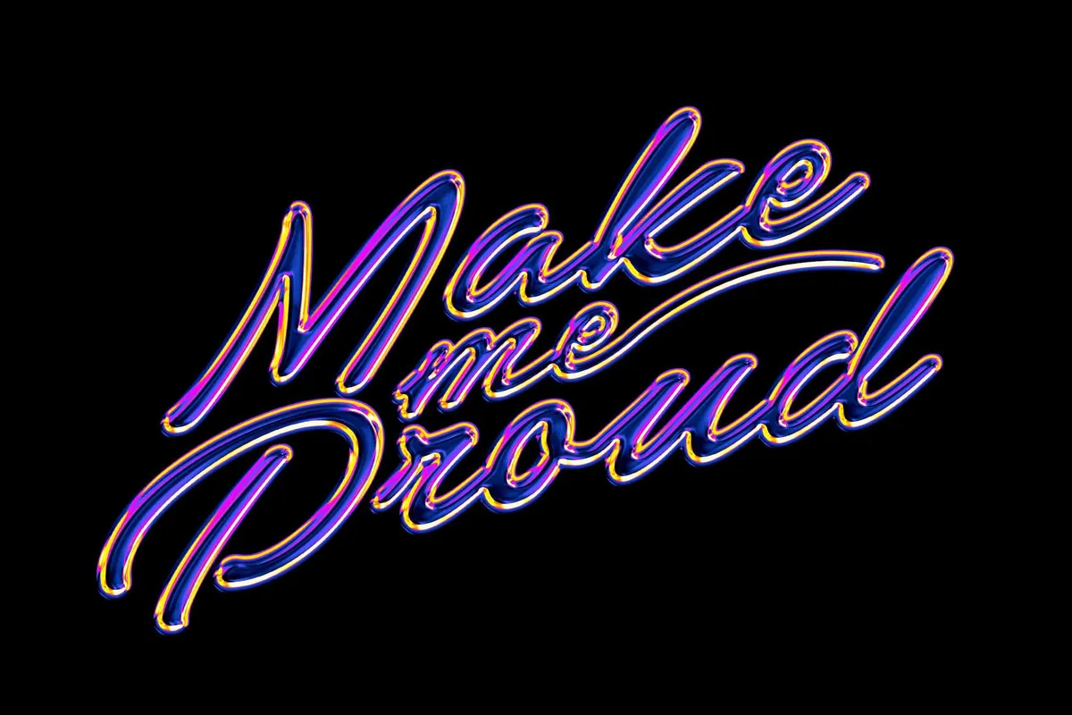 Bright Chrome Text Effect