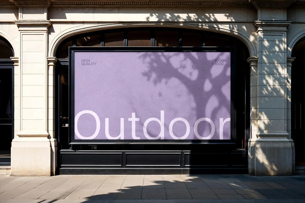 Outdoor Facade Billboard Mockup