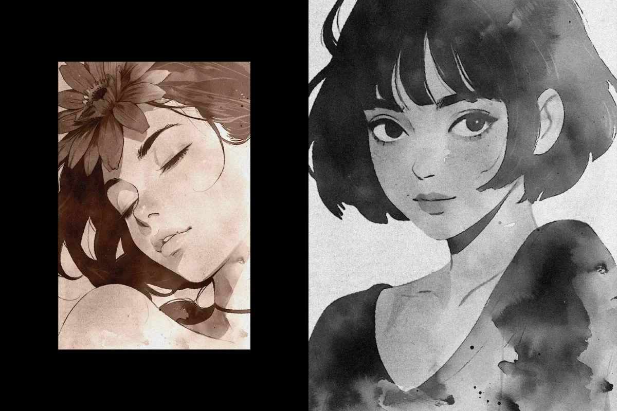 Ink Bleed Photo Effect
