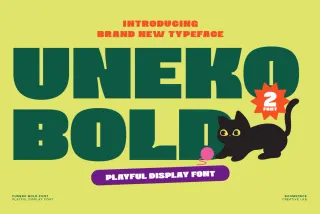 Uneko Bold – Playful Chunky Display Font