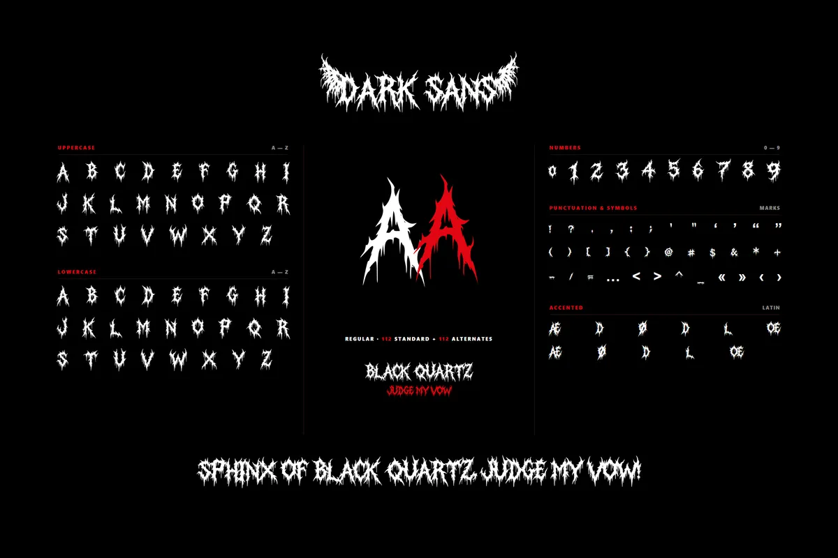 King Santuy - Black Metal Gothic Display Font