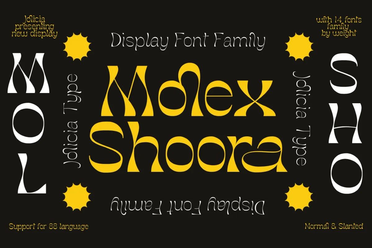 Molex Shoora - Reverse Contrast Font