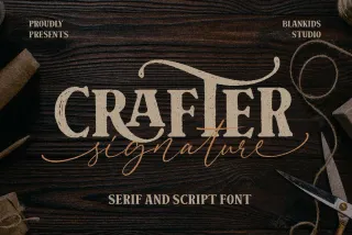 Crafter Signature a Font Combination