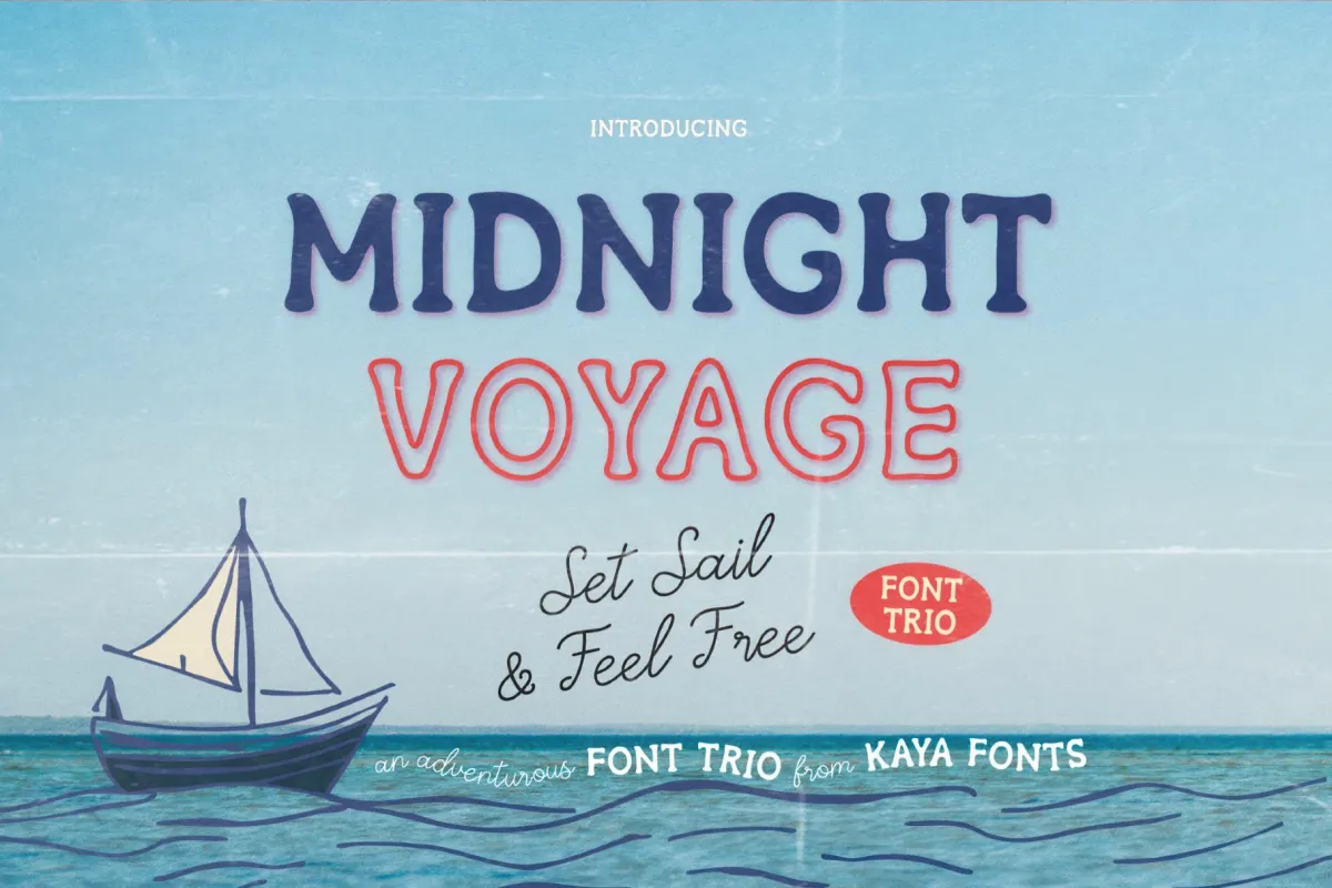 Midnight Voyage Font Trio